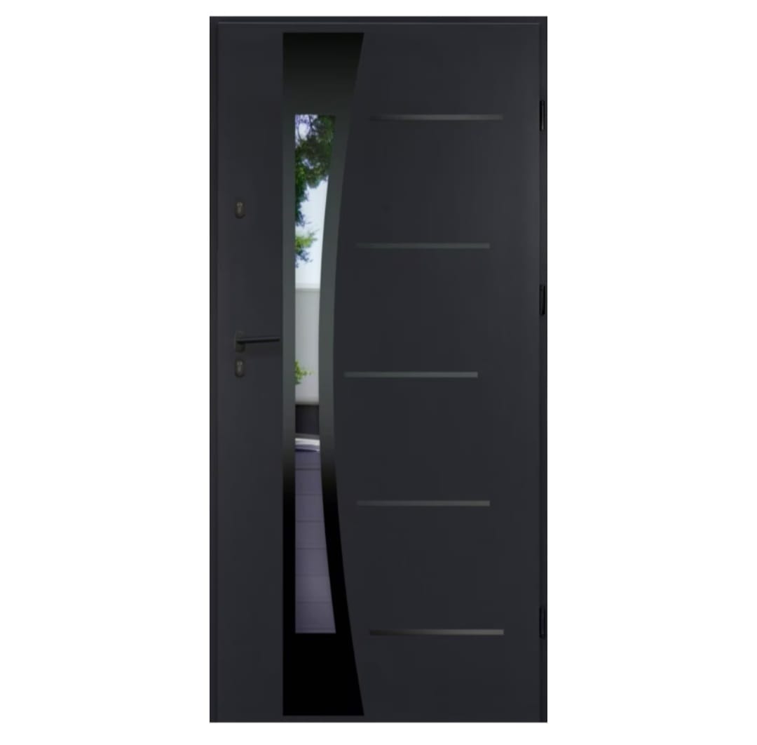 Voordeur zwart met glas – modern design